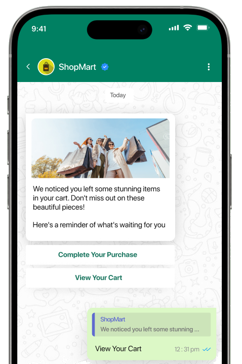 WhatsApp conversation on a phone